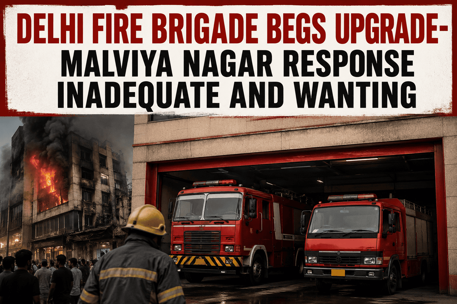 DELHI FIRE BRIGADE BEGS UPGRADE- MALVIYA NAGAR RESPONSE INADEQUATE AND WANTING